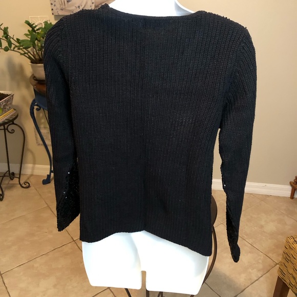 Momo Jimmy Black Sequin Sweater - M - Picture 2 of 9